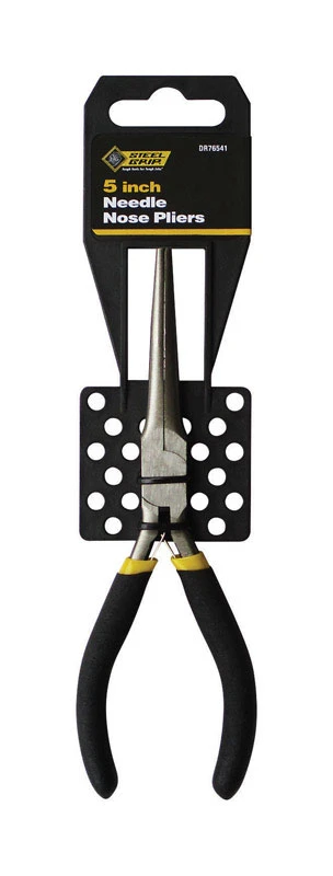 Steel Grip 5 In. Carbon Steel Needle Nose Pliers Multicolored 1 Pk Model Dr76541