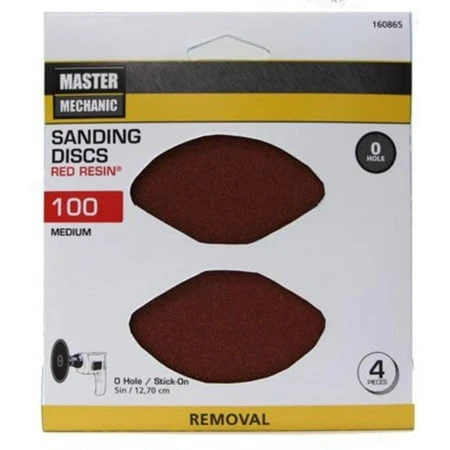 Sanding Discs, Aluminum Oxide, 100-Grit, 5 In., 4-Pk.