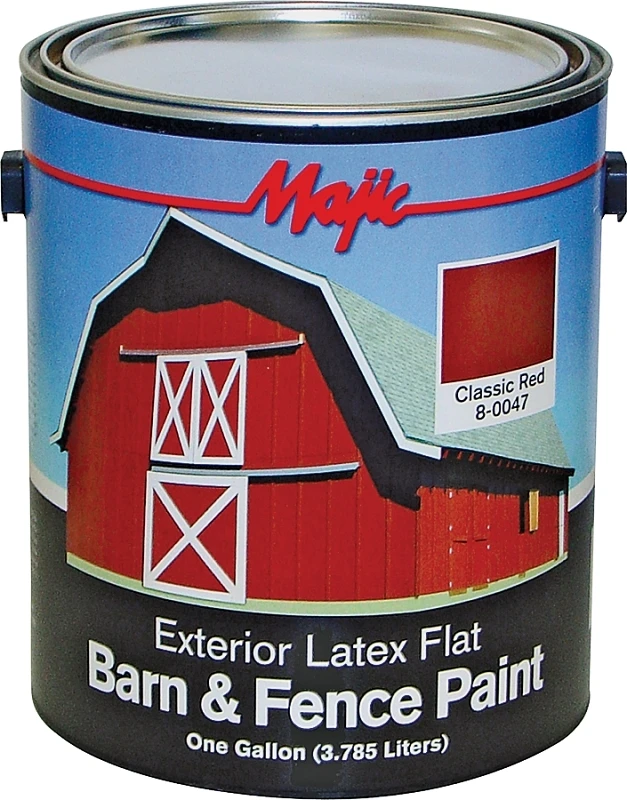 Town and Country Barn and Fence Paint, Flat Latex, Red, One Gallon