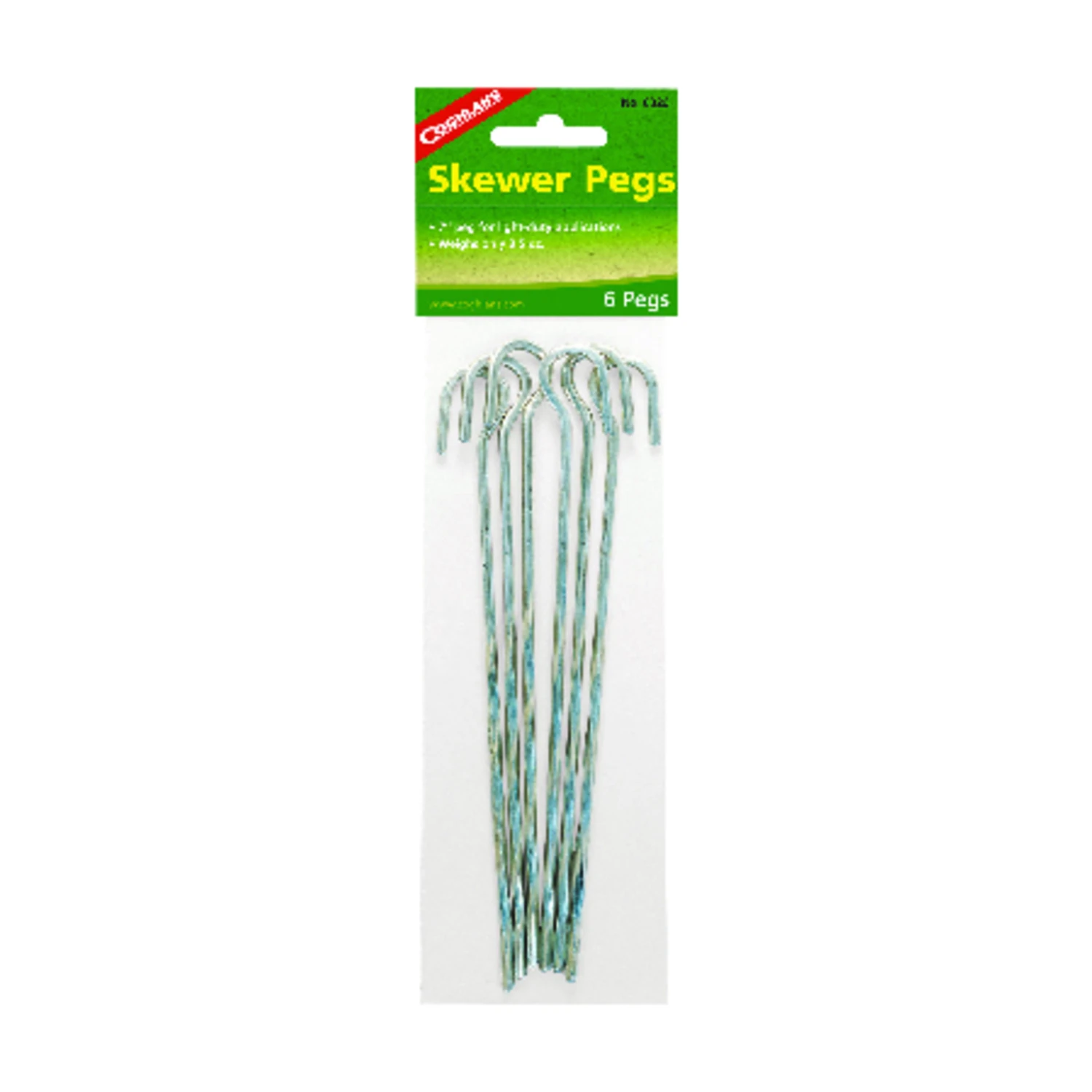 Skewer Tent Peg Stakes, Steel, 7 In., 6-Pk.