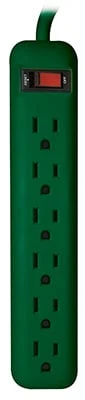 Me921502 Green 6-outlet Power Strip - Quantity 1