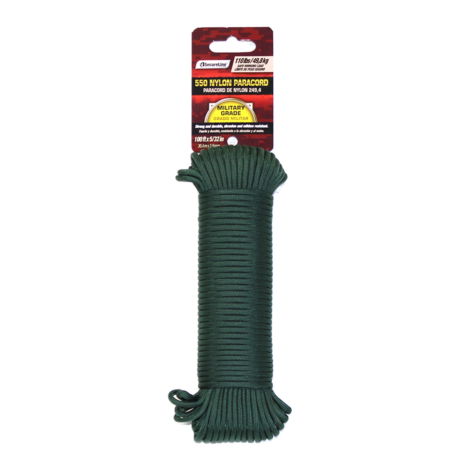 PARACORD GRN 5/32"X100'