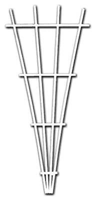 06840 White Composite Fan Trellis, 6 Feet Tall