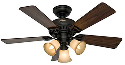 Beacon Hill 42-inch Indoor Ceiling Fan With Light Kit, New Bronze Finish, 5 Blades