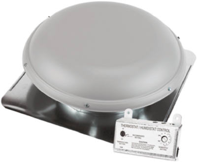 Roof-Mount Attic Ventilator Mill Finish Suitable for 1650 Square Feet