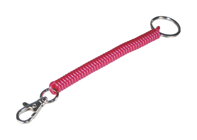 Hillman Metal/Plastic Assorted Wrist Coil Key Chain Hillman Metal/Plastic Assorted Wrist Coil Key Chain