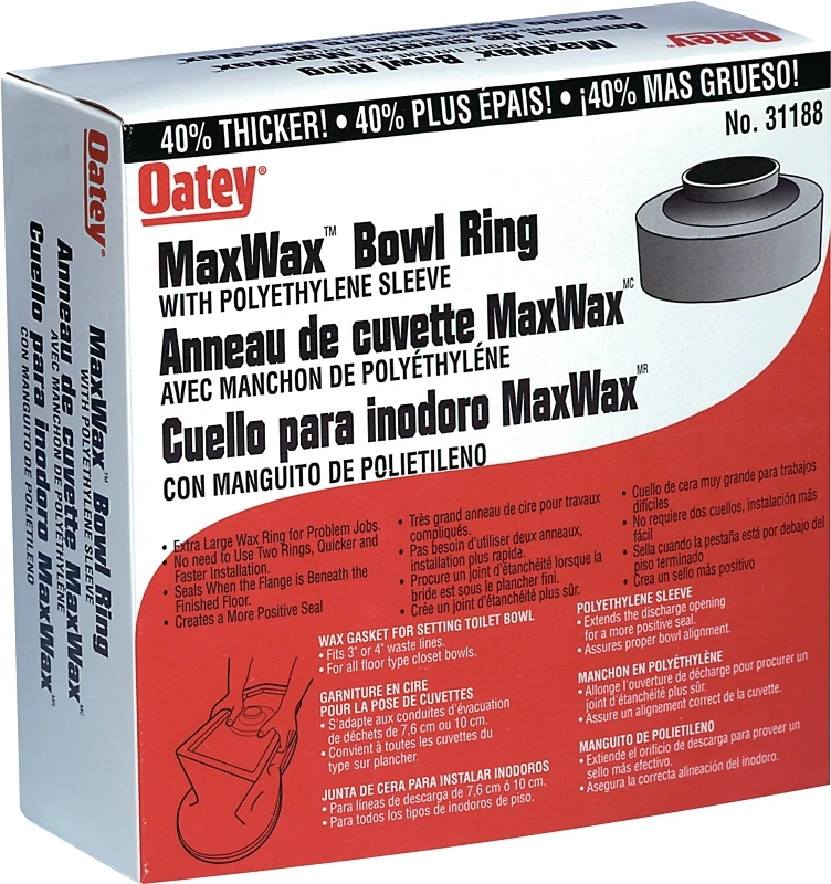 Max Wax Toilet Wax Ring With Sleeve Model 31188 For Secure Sealing