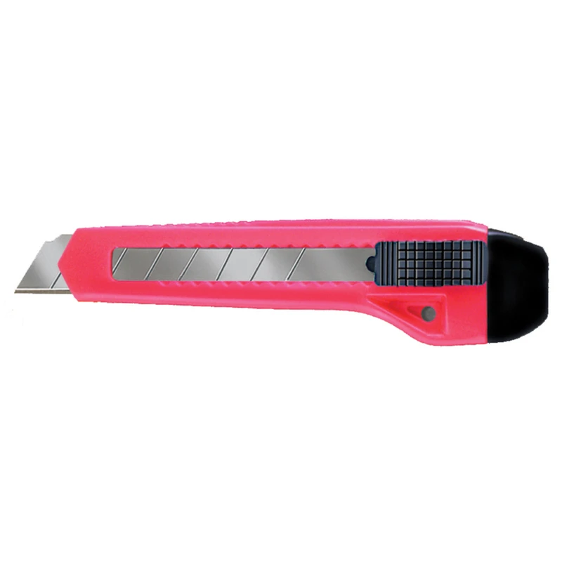 6-1/4 In. Pink Snap-off Utility Knife With 7 Point Blade, 1 Pk, Model K700