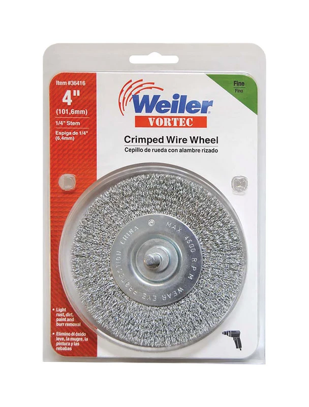 Vortec 4 In. Fine Crimped Wire Wheel 4500 Rpm Model 36416