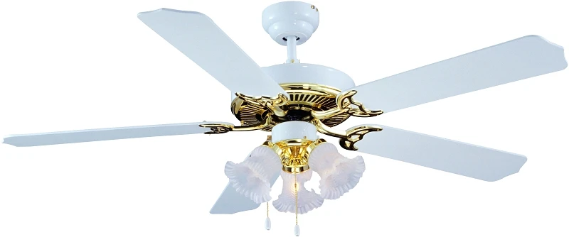 52 Inch Dual Mount Ceiling Fan With 3 Light Kit And Reversible Blades