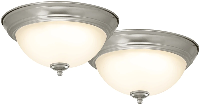 4200-led-bn Brushed Nickel Flush Mount Ceiling Light Fixture, 11 Inch