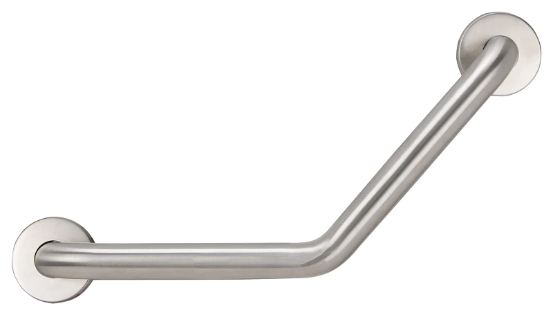 Angled Grab Bar, 16 Inch Length, Stainless Steel, Model Yg01-01-1.5