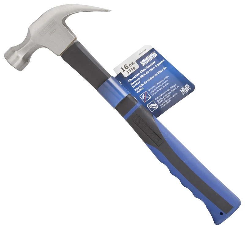 Jl60314 Curved Claw Hammer, 16 Oz Steel Head, Fiberglass Handle, 12-5/8 In Oal