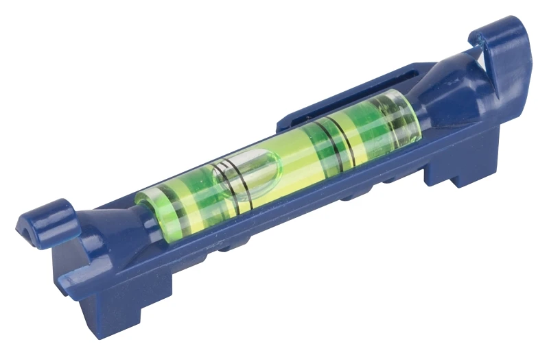 Plastic Line Level, 3 Inch Length, 1 Vial, Nonmagnetic, Blue