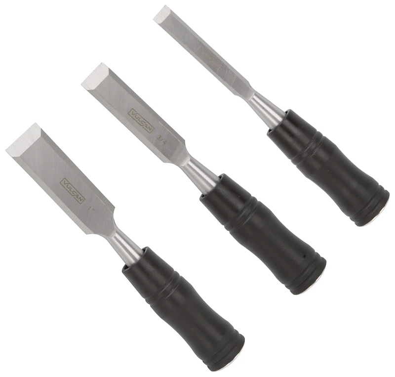 Jl13210 Wood Chisel Set, 3-piece Alloy Steel 1/2, 3/4, 1 Inch