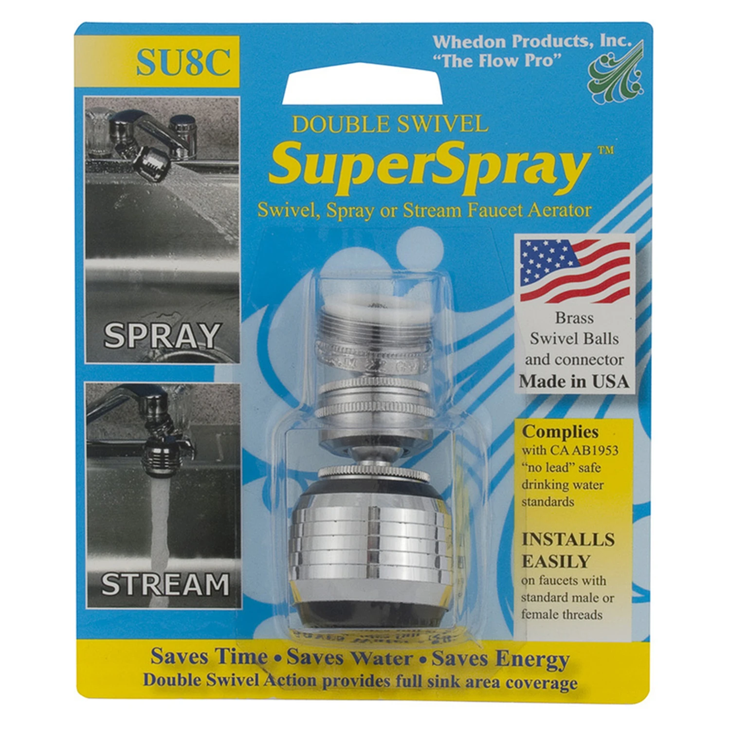 Super Spray Dual Thread 15/16 In.-27m X 55/64 In.-27f Chrome Swivel Sprayrator