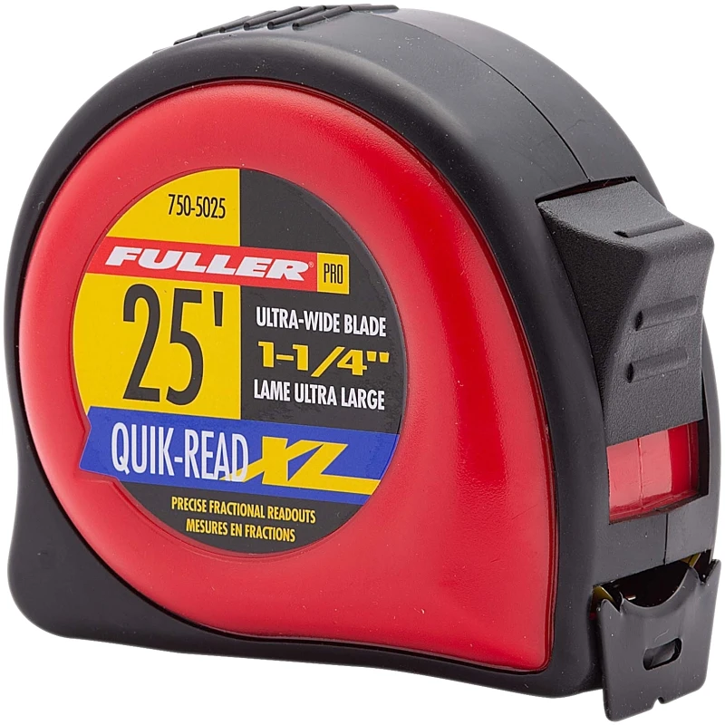 25 Foot Heavy Duty Xl Tape Measure With 1-1/4 Inch Wide Blade