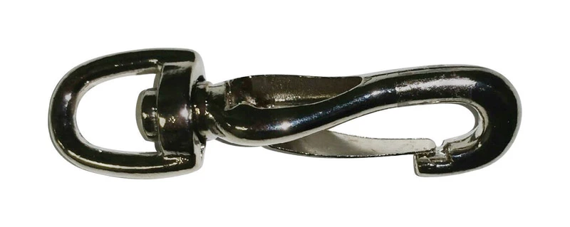 3/8 In. Diameter X 2-5/8 In. Length Nickel-plated Steel Spring Snap 45 Lb Working Load