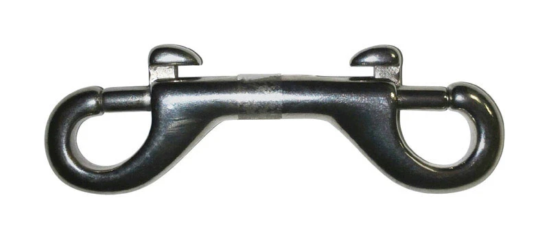 4 In. Polished Stainless Steel Double Ended Bolt Snap With 130 Lb Working Load
