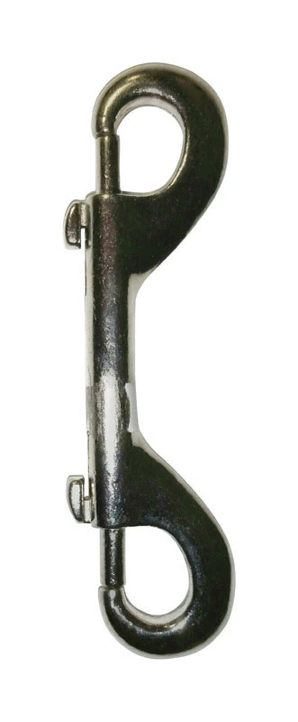 7/16 In. Diameter X 4-5/8 In. Length Nickel-plated Bronze Double Ended Bolt Snap 70 Lb