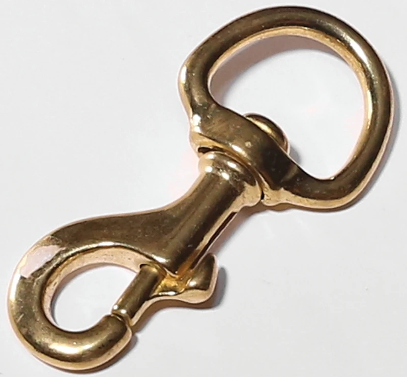3/4 In. Diameter X 3-3/8 In. Length Polished Bronze Bolt Snap 16 Lb Working Load
