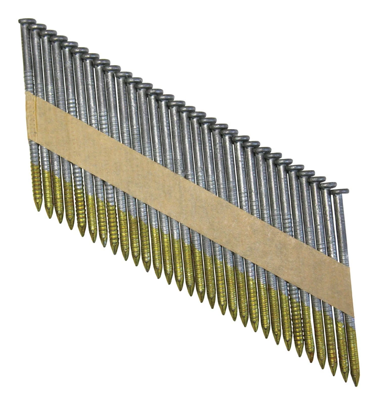 Pro-Fit 3 In. x 0.120 In. 30 Degree Paper Tape Ring Shank Clipped Head Hot Dipped Galvanized Framing Stick Nails (2000 Ct.)