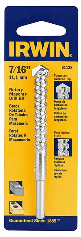 7/16 In. X 4 In. Carbide Tipped Rotary Drill Bit - Model 61128