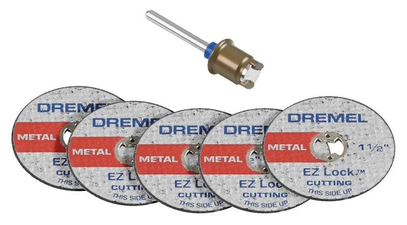 Ez Lock Mandrel And Cut-off Wheel Starter Kit (5-piece) For Rotary Tools