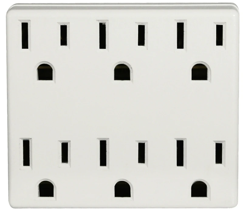 Leviton Polarized 6 outlets Outlet Adapter 1 pk