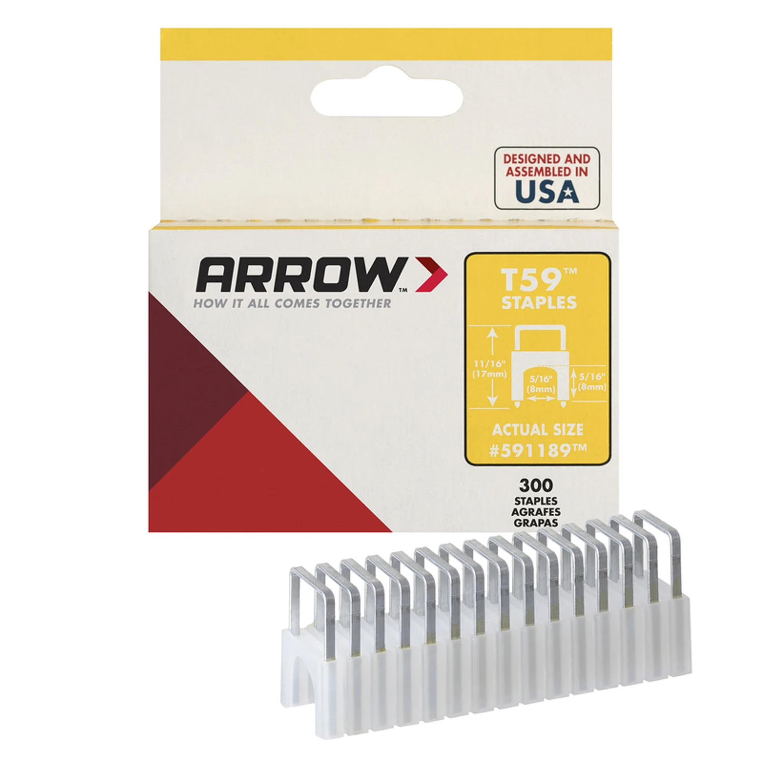 T59 Insulated Crown Cable Staples 5/16 In. W X 11/16 In. L 300 Pk