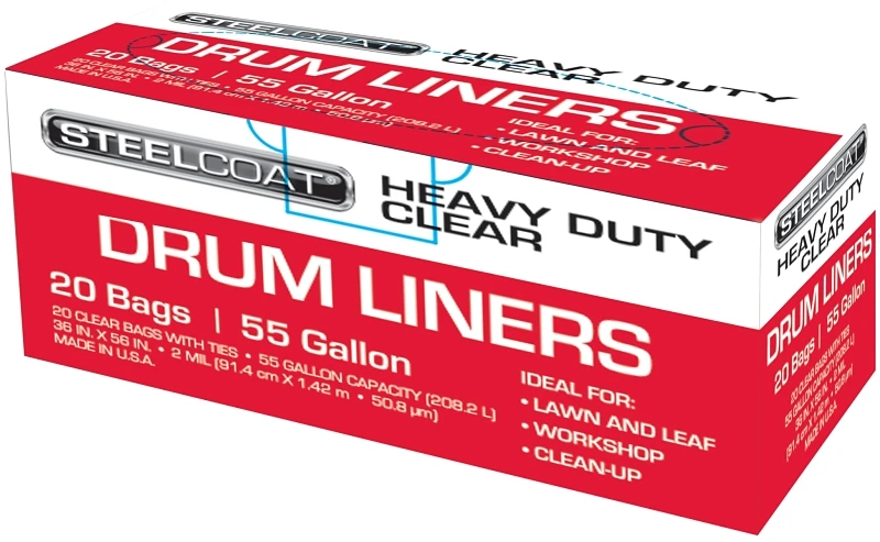 Fg-p9934-10a 55 Gallon Clear Drum Liner, 2 Mil Thickness