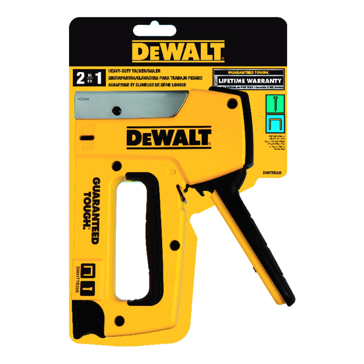 Heavy Duty Stapler And Tacker Dwhttr350 - 18 Gauge, Yellow