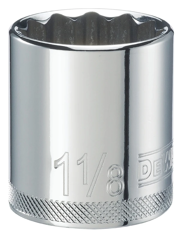 Dwmt 1/2 Inch Drive 1 1/8 Inch 12 Point Socket With Directtorque Technology