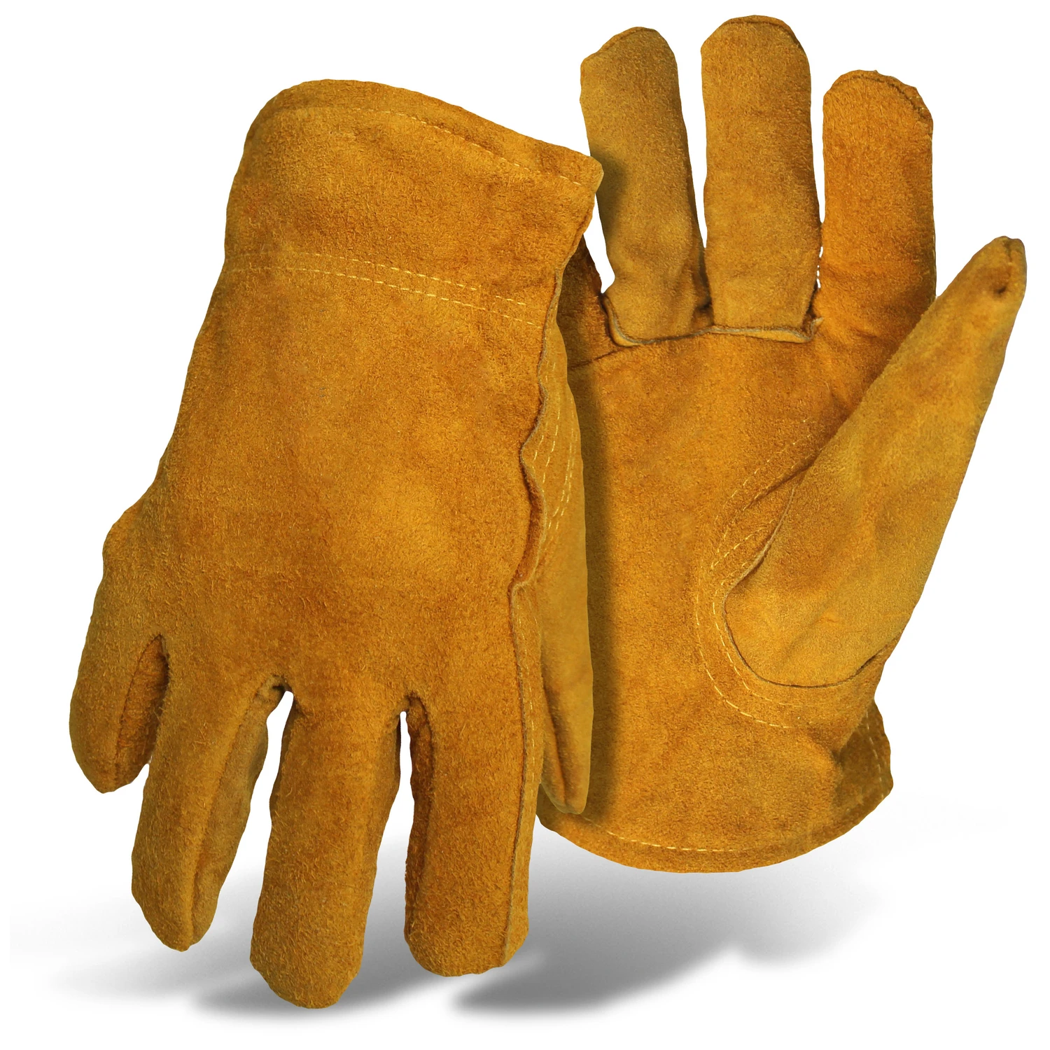 Men's Large Insulated Split Cowhide Leather Winter Work Gloves With Pile Lining