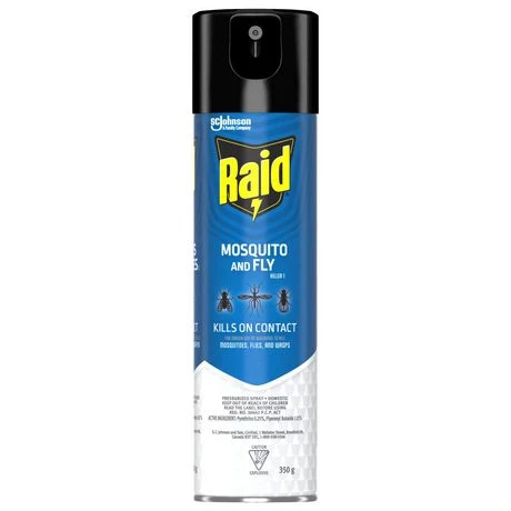 Raid Double Action Mosquito & Fly Killer Spray 350g - Effective Insect Control
