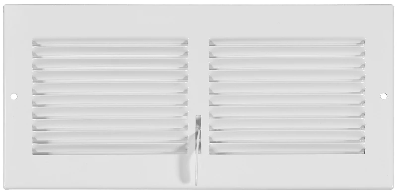 6 In. X 10 In. Steel Sidewall Register - White, Model Rg0578