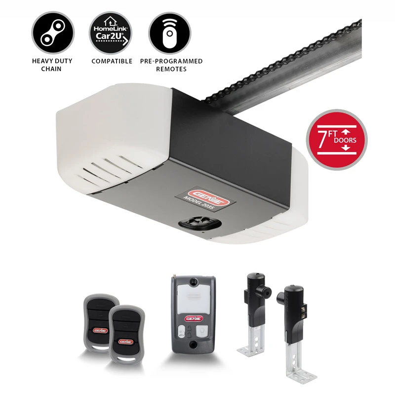 Chain Drive 550 1/2 Hp Garage Door Opener With Safety Sensors And Remotes