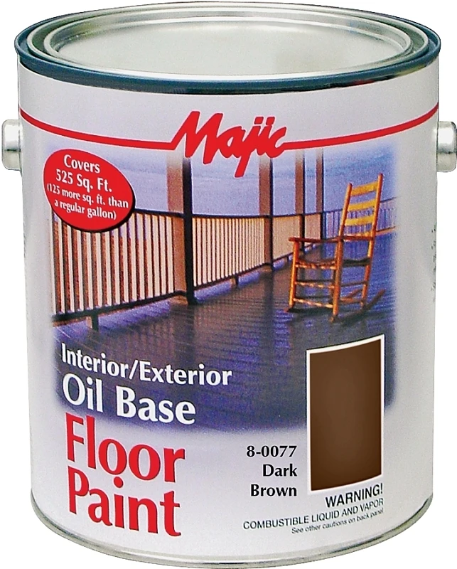 8-0077-1 1 Quart Dark Brown Interior & Exterior Oil Base Floor Paint
