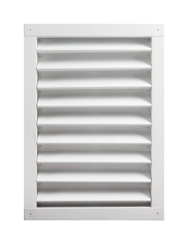 14 In. W X 24 In. L White Aluminum Wall Louver - Durable Ventilation Solution