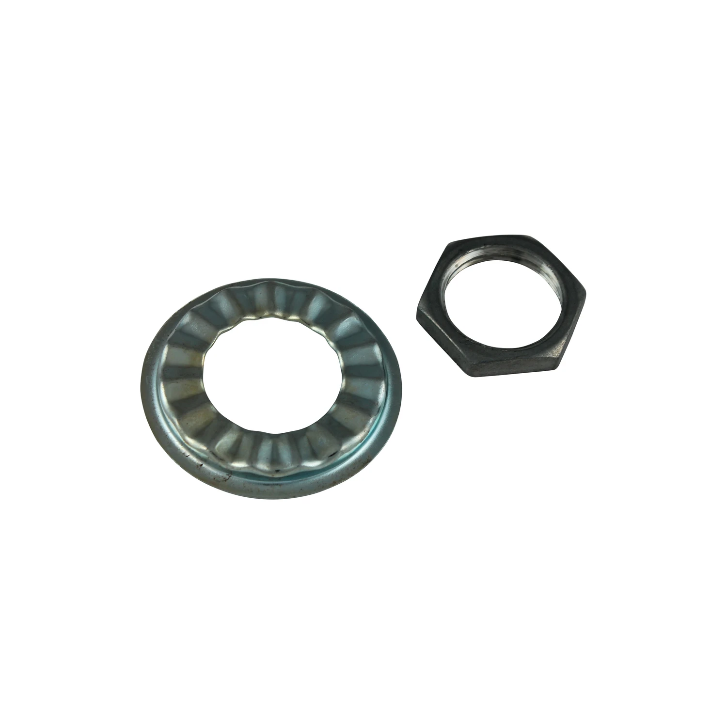 Plumb Pak Faucet Locknut and Rosette Universal Gray Zinc 2 pc