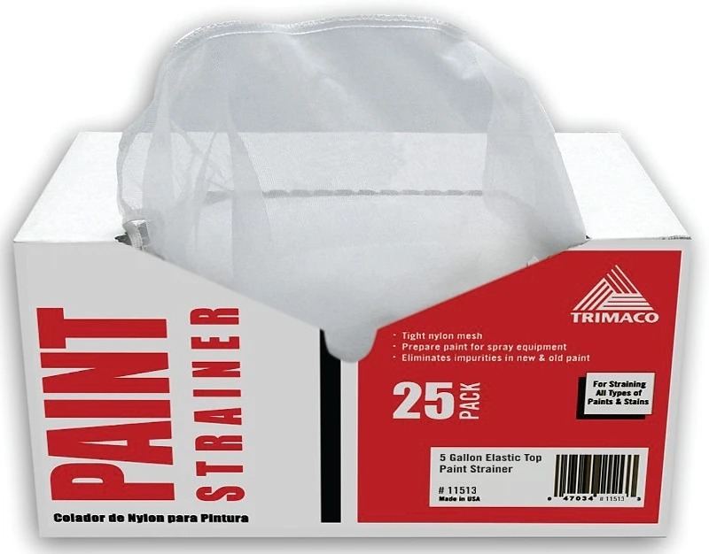 19 In. W X 16 In. L White Polyester Elastic Top Paint Strainer - 5 Gallon Capacity