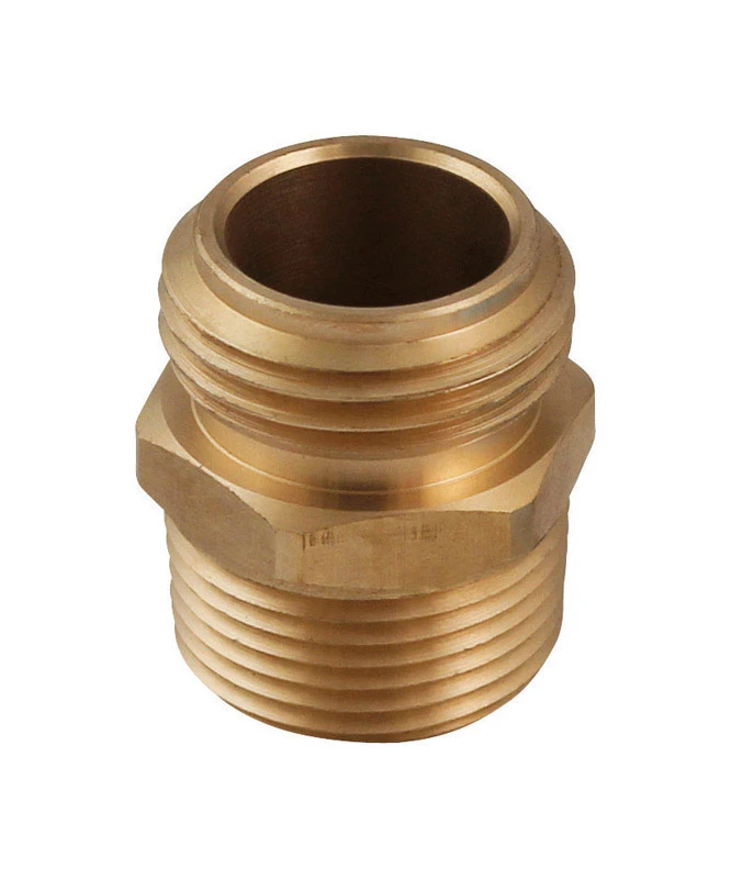 Brass Hose Adapter 3/4 X 3/4 X 1/2 In, Mht X Mip X Fip, 1 Pk
