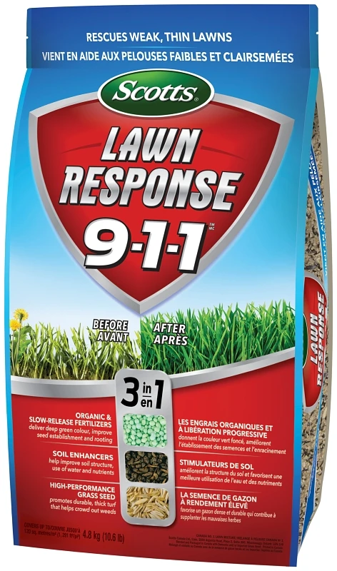 Lawn Response 911 Grass Seed With Fertilizer 4.8 Kilograms
