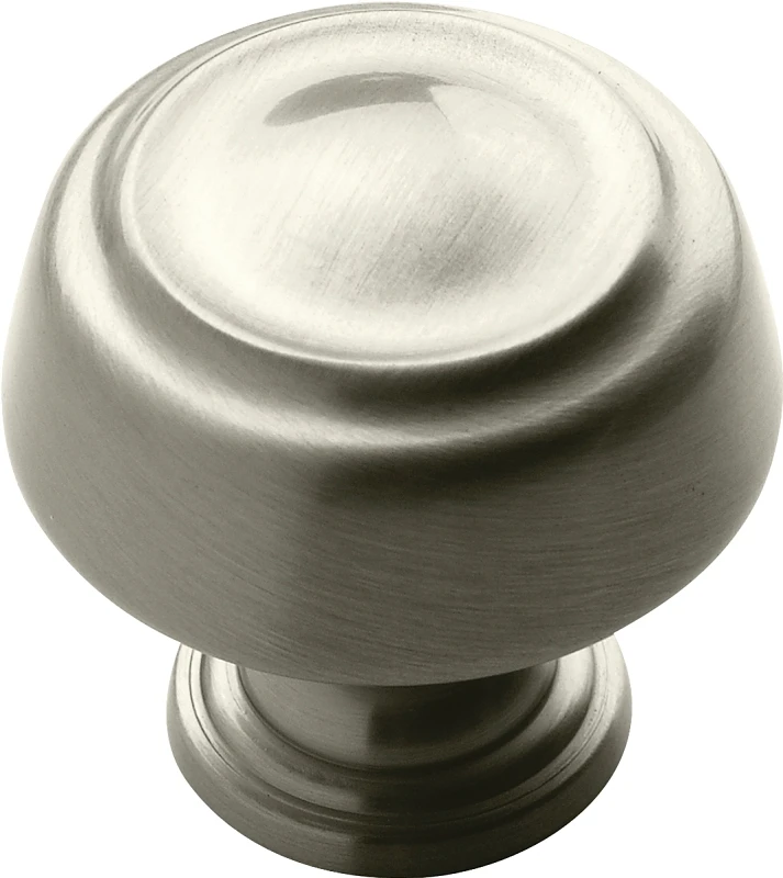 Amerock Kane & Crosley Collection Cabinet Knob 1-1/4 in. Dia. 1-1/4 in. Satin Nickel 1 pk
