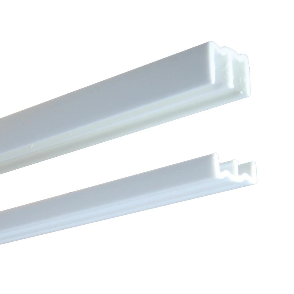 2417 Series 48 In. White Plastic Sliding Door Track Assembly
