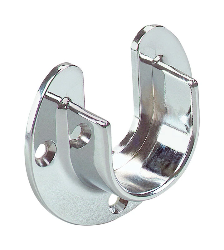 2-1/4 In. L X 1-5/16 In. D Polished Chrome Steel Closet Rod Flange