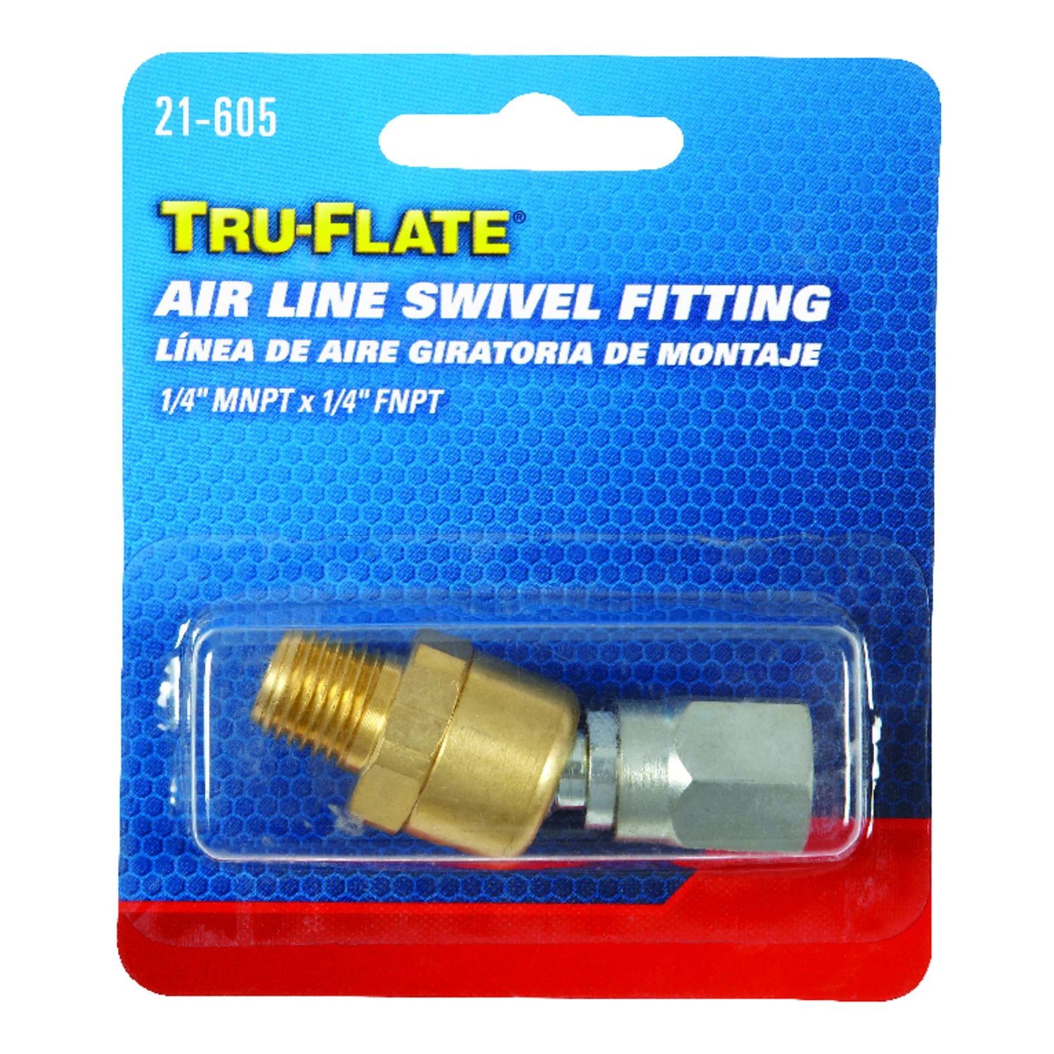 Brass/steel Air Line Swivel Fitting 1/4 In. Male And Female 2 Pc