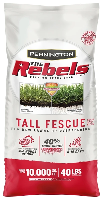 The Rebels Tall Fescue Grass Seed 40 Lb For Sun Or Shade