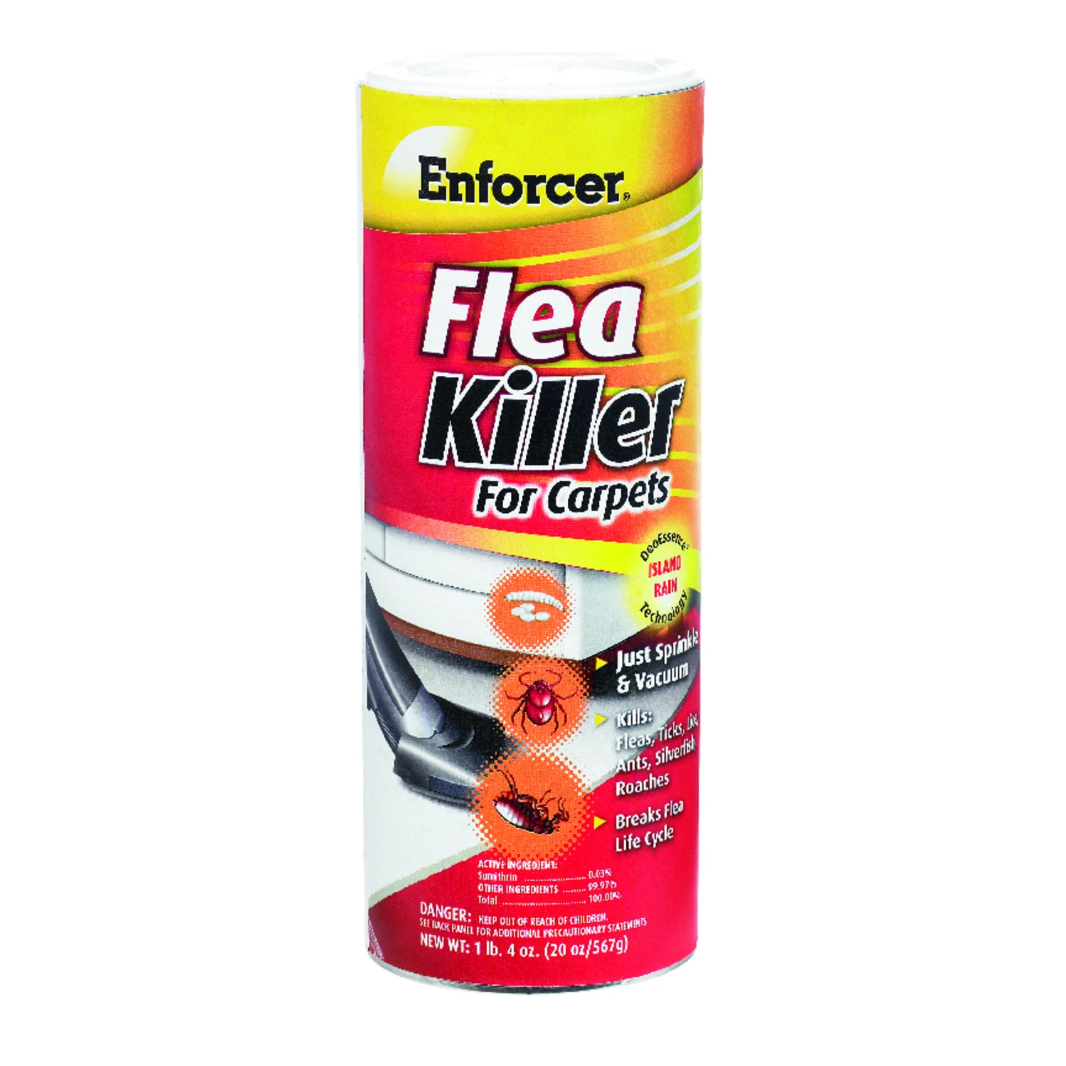 Flea Killer For Carpets Insect Killer Powder 20 Oz - Island Rain Scent