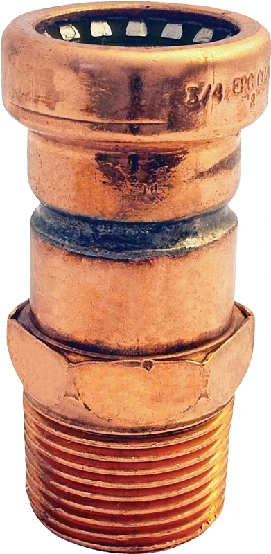 Copperloc 3/4 In. Push To Connect Male Copper Pipe Adapter - Model 10170750